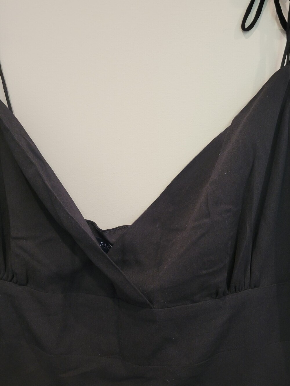 Tommy Hilfiger Black 100% Silk Maxi Dress Spagetti Straps Lined Size 12 - Picture 8 of 9